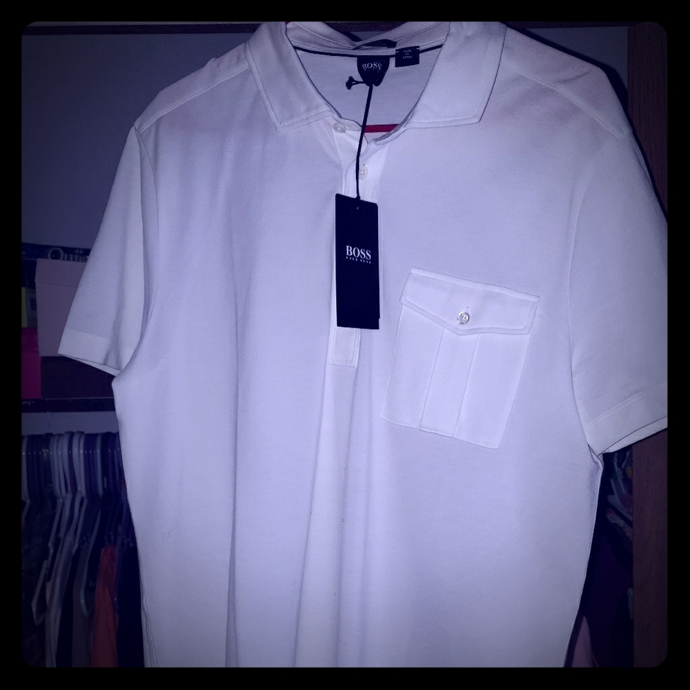 Mens White Polo Shirt